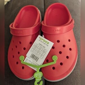 Crocs Off Court 209651-625 Clogs Unisex Tomato Logo Comfort Slip On Casual POW45